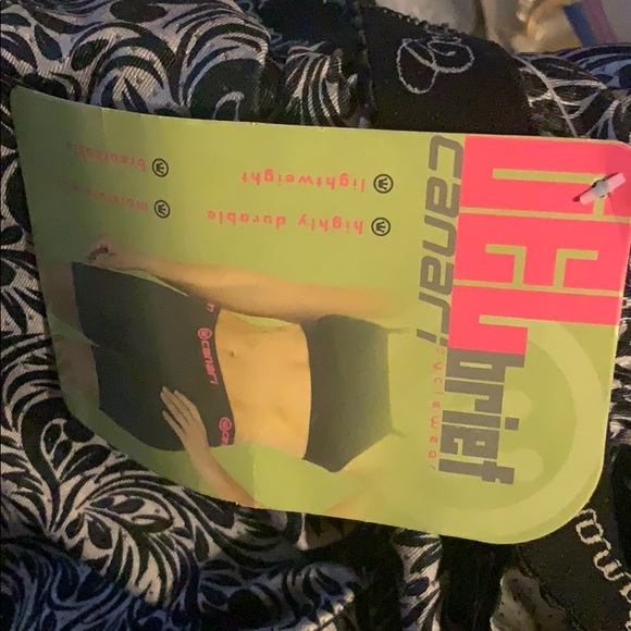 NWT Car air Black Floral Printed Gel Padded Cycling Athletic Briefs Shorts - Picture 7 of 12